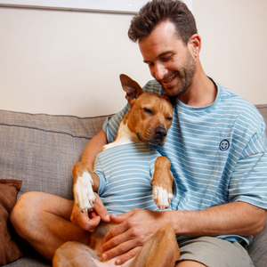 Open image in slideshow, Stripped pyjama outfit pet and human matching set
